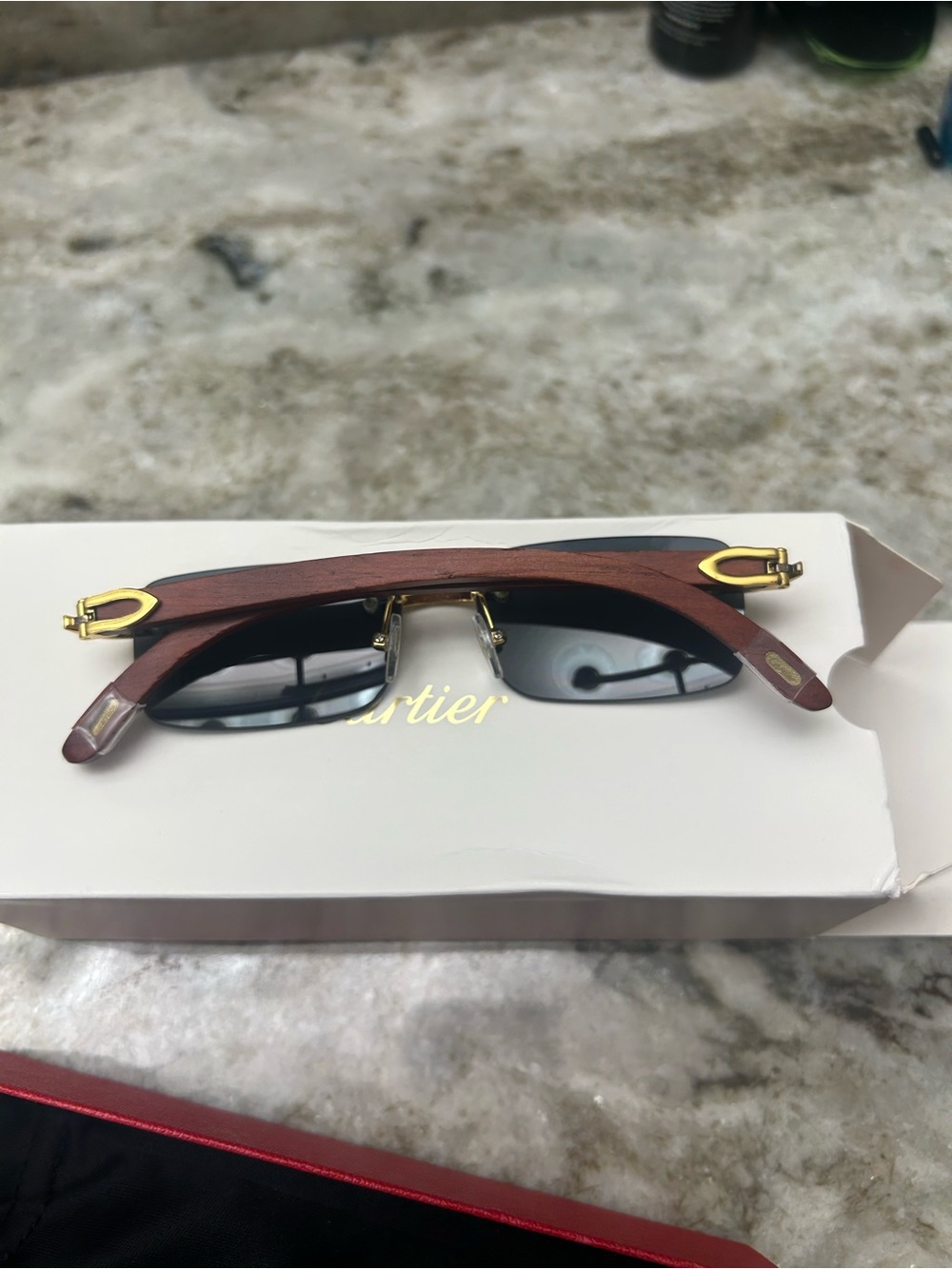 Cartier Men's Rimless Sunglasses - Picture 2 of 6